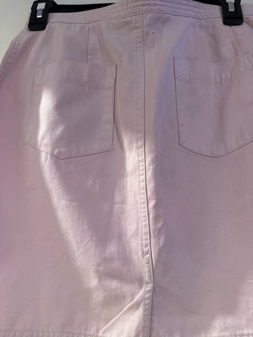 Champagne Lavender Denim Mini Skirt Size 10 Pastel Purple Grunge Goth O-Ring Y2K - Picture 8 of 10